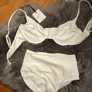 Jade swim ALINA TOP WHITE SMALL and BOUND BOTTOM XS